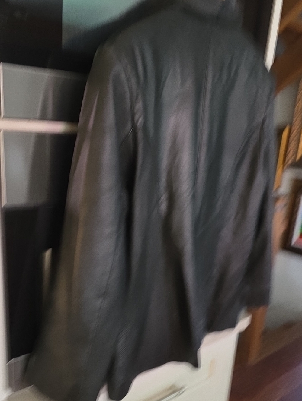 Versace Collection Black Leather Women's Blazer Jacket - Picture 5 of 6
